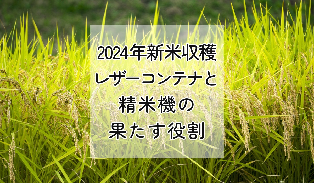 【2024年新米収穫】レザーコンテナと精米機の果たす役割