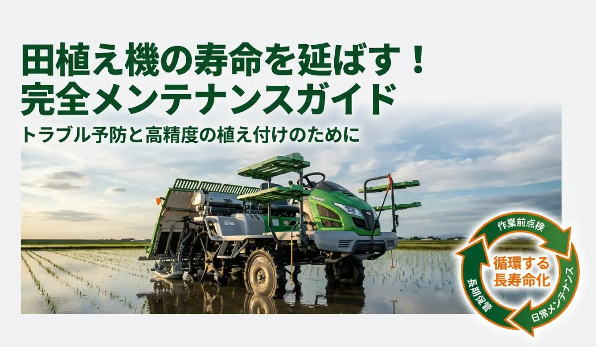 修理代で損してませんか？田植機の寿命を延ばすメンテナンスガイド