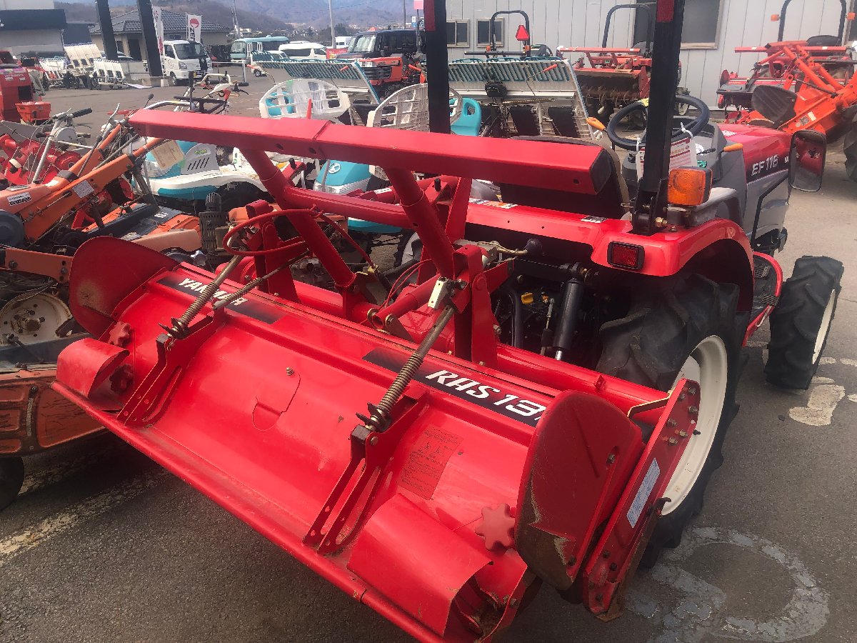  中古トラクター ヤンマー トラクター EF116 機体寸法:2660×1075×1890(mm) 出力16ps 燃料/容量 :ディーゼル軽油/27Lの商品画像6
